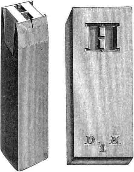 Punch and matrix of a metal type letter