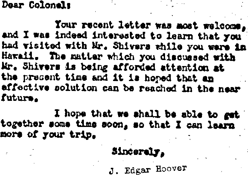 Typewritten letter