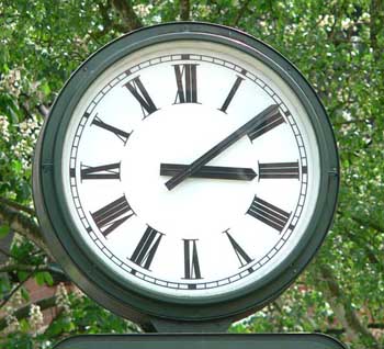 Clock with Roman numerals