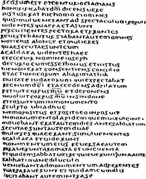 Latin text in uncial script