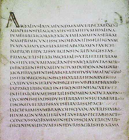 Page with scriptio continua